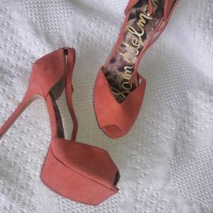 Sam Edelman Peach Platform Heels